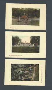 Ca 1907 Post Card Mt Vernon VA Set Of Three (3) Views Used Not Posted
