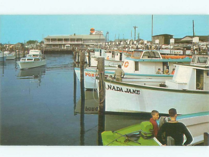 Pre-1980 GULF GAS STATION SIGN AT MARINA Cape May by Wildwood Vineland NJ AF6247