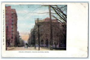 c1905's Pearl Street Carriage Scene Grand Rapids Michigan MI Unposted Postcard