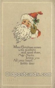 The Pink Of Perfection Publisher Santa Claus Holiday Christmas 1916 crease ri...