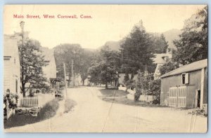 Cornwall Connecticut CT Postcard Main Street West Scenic View Road Houses 1910