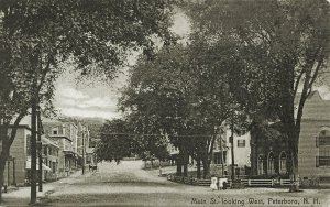 Peterboro NH Main Street Looking West Postcard