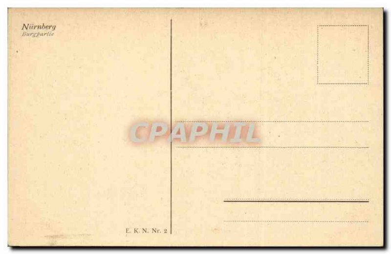 Postcard Old Nurnberg Burgpartie