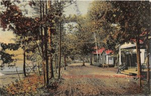 H68/ Traverse City Michigan Postcard c1910 Birchwood Cottages and Road  146