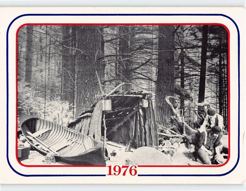 Postcard Wilderness camping in the late 19th century, New York State Museum, NY