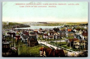 Fremont  Latona and Lake Union  Seattle  Washington  Postcard