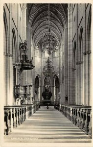 Uppsala Sweden RPPC Real Photo Postcard Interior Domkyrkan Church