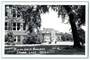 c1950's Buena Vista College View Storm Lake Iowa IA RPPC Photo Postcard