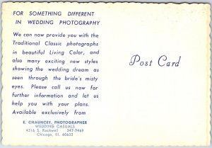 CONTINENTAL SIZE POSTCARD ADVERTISING RACK CARD - WEDDING PHOTOGRAPHY