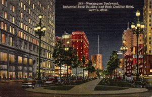 Michigan Detroit Washington Boulevard Industrial Bank Building and Book Cadil...