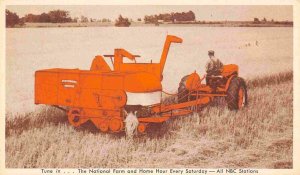 Allis Chalmers Model 60 All Crop Harvester Tractor Farming advertising postcard