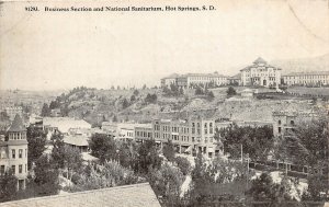 H47/ Hot Springs South Dakota Postcard 1923 Business Stores National Sanitarium