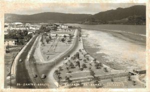 Brazil Santos Entrada Da Barra Vintage RPPC 07.92