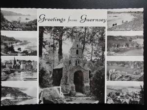 Guernsey: Greetings from Guernsey 9 IMAGE MULTIVIEW - Old RP Postcard