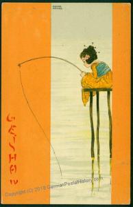 Raphael Kirchner Geisha Artist-Signed Postcard Unused 47278