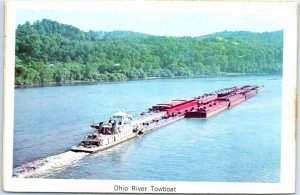 Postcard - Ohio River Towboat