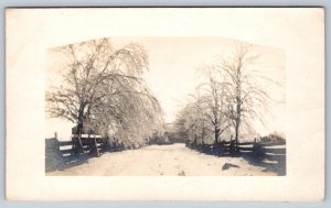 Ontario Canada Winter Landscape, Antique 1910s RPPC Real Photo Postcard #2