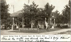 Vtg 1907 Panacea Springs Frank W Preussel Mt Clemens Michigan MI Postcard