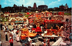 Vtg Old Milwaukee Days The Showgrounds Circus Wagons Wisconsin WI Postcard