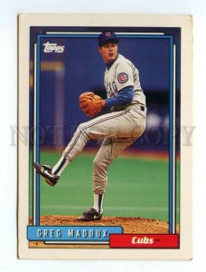 088892 Baseball Topps CARD 1992 Greg Maddux Cubs #580