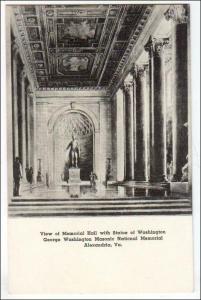 Masonic Memorial Hall, Statue Washington, Alexandria VA