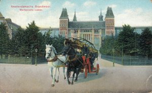 Netherlands Amsterdam Brandweer Firefighter Vintage Postcard 08.34
