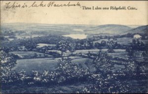 Three Lakes Near Ridgefield CT c1910 Postcard