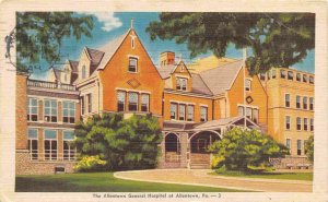 Allentown General Hospital Pennsylvania linen postcard