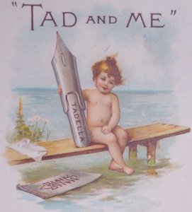 1800s Tadella Pen Nib Chart Tad And Me Sample Offer NY Trade Card