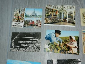 VINTAGE 14 POSTCARDS 1 FROM US AND  THE REST OUTSIDE THE US ALL HAVE WRITING 