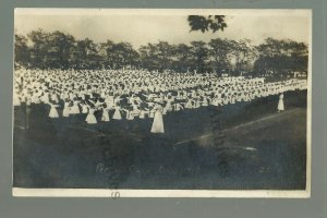 Pekin ILLINOIS RP 1913 FIELD DAY School Kids STUDENTS EXERCISING nr Peoria