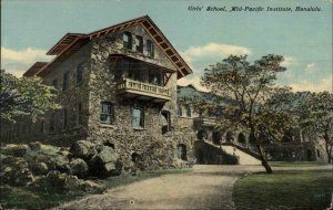 Honolulu HI Girls School Mid-Pacific Institute c1910 Postcard