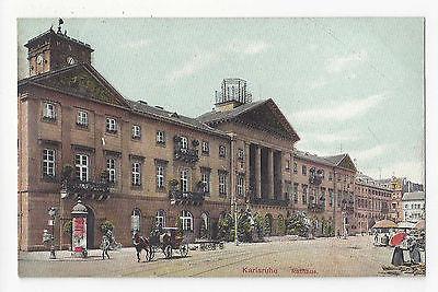 Germany Karlsruhe Rathaus Town Hall Vintage Schaar u Dathe c 1910 Postcard