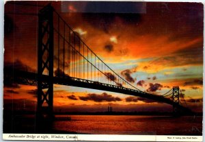 M-45161 The Ambassador Bridge at night Windsor Canada