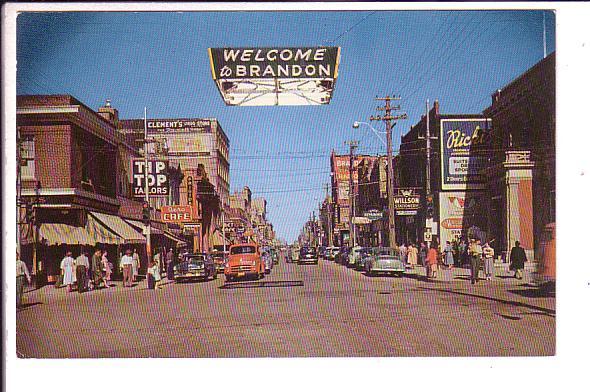 Downtown Rosser Street, Brandon, Manitoba