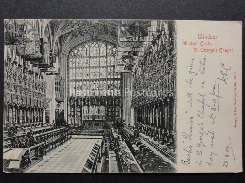 Berkshire: Windsor Castle ST. GEORGE'S CHAPEL c1902 UB by Stengel & Co No.19301