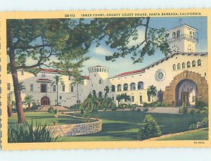 Linen COURTHOUSE SCENE Santa Barbara California CA AF0002