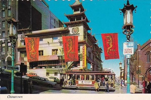 Grant Avenue At Cailfornia Street The Heart Of San Francisco Chinatown San Fr...