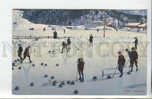 439866 Switzerland curling game Vintage postcard