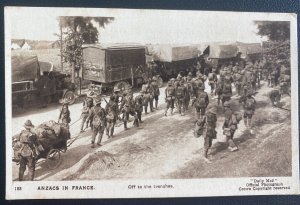 Mint Real Picture Postcard Australian New Zealand Army In France Off The Trenche