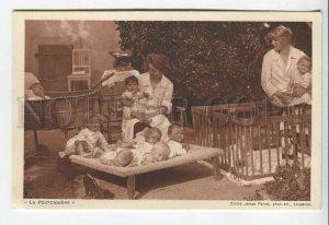 438935 Switzerland orphanage nannies with children on a walk Vintage postcard