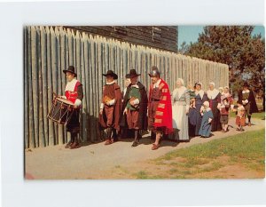 Postcard The Pilgrim Colony, First Fort-Meeting House, Plymouth, Massachusetts