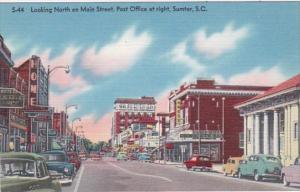 South Carolina Sumter Looking North On Main Street With Post Office At Right