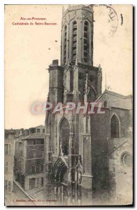 Old Postcard Aix en Provence Cathedral Saint Savior