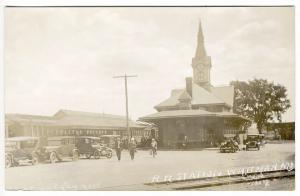 Whitman MA Railroad Station Train Depot RPPC Real Photo Postcard