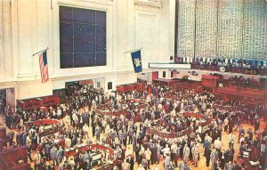 New York Stock Exchange Traders, Chrome Postcard Unused