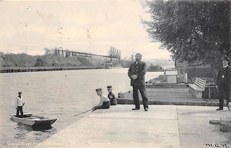 Grand River from Life Saving Station Painesville, Ohio OH