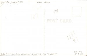 RPPC Castillo De San Marcos Looking SE St Augustine FL Vintage Postcard W55
