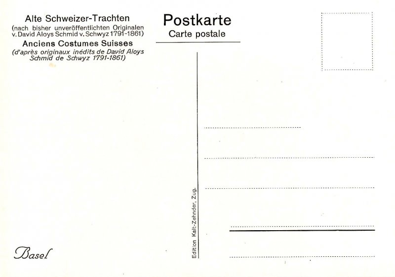 Ancient Swiss Costumes by David Aloys Schmidt v. Schwyz - Basel