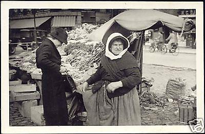 Scandinavian Market Woman Greengrocer Costumes 30s RPPC